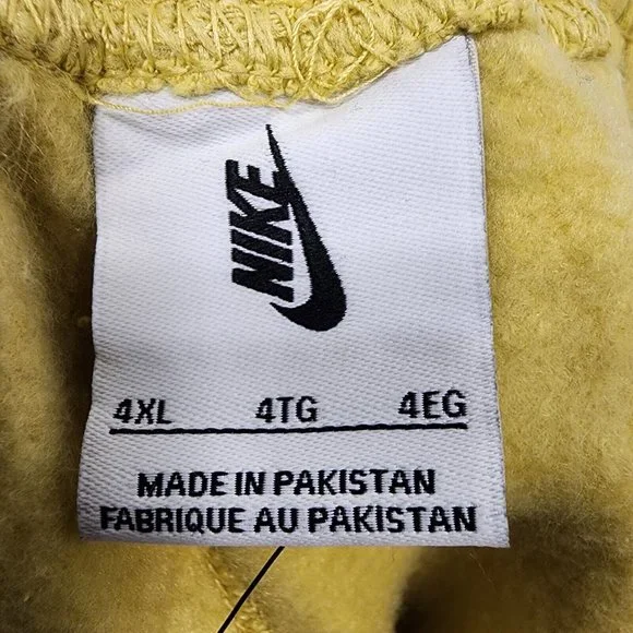 Nike Solo Swoosh Heavy Weight Yellow Fleece Sweatpants Men's 4XL DX1364 063 NWT - Picture 13 of 15